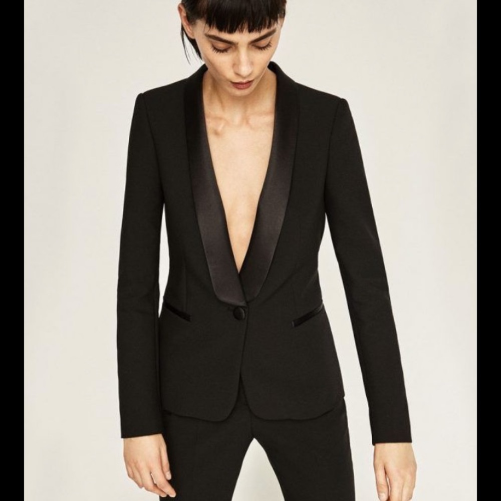 Zara Tuxedo Blazer S